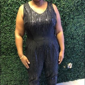 Sequence pants romper